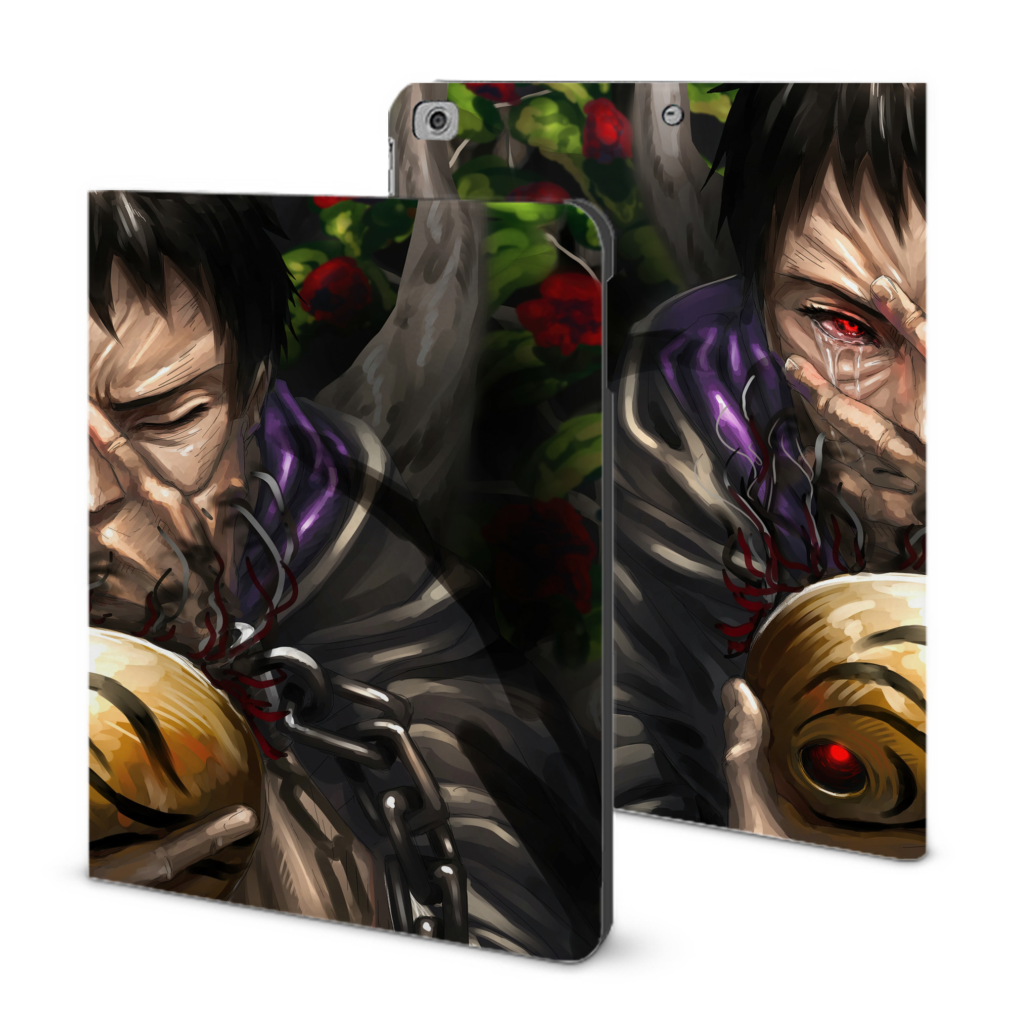 （画像用） NARUTO -ナルト- NARUTO -ナルト- 疾風伝 IPad ケース ブック型 PUレザー TPU 耐衝撃 軽量 薄型 ペン収納なし 全面保護 IPad 各モデル対応